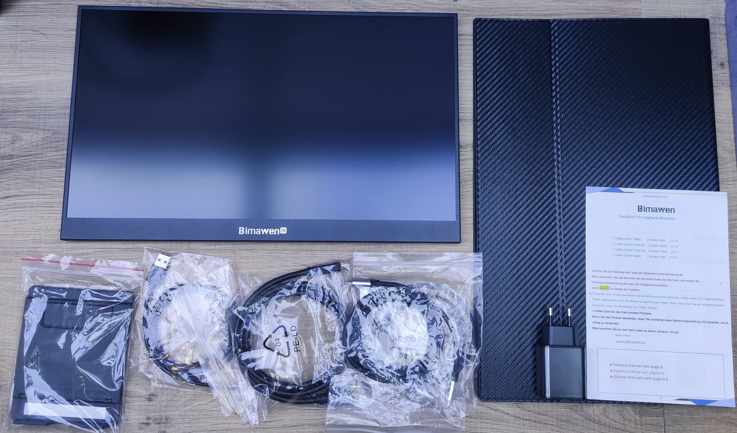 Bimawen BN7s Portable 2K Monitor 17.3" 2560x1440 HDR USB-C mini-HDMI FreeSync