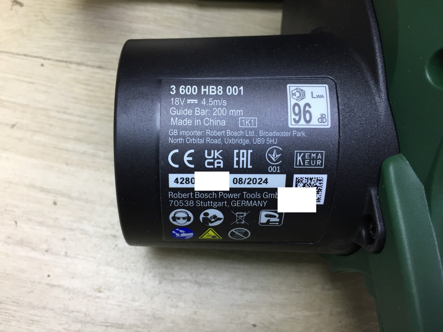 Bosch UniversalChain 18 cordless chainsaw, 2.5Ah battery, 18V, I33118