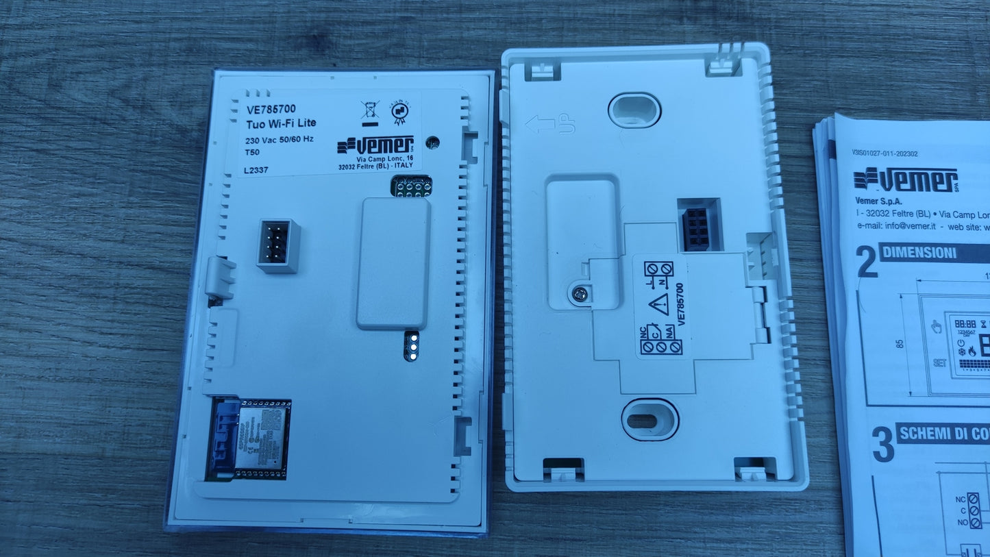 VEMER VE785700 TUO WiFi LITE Smart WiFi Thermostat, WLAN, I32576