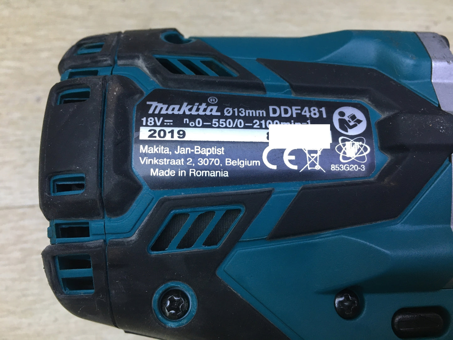 Makita DDF481RTJ cordless drill/driver, without battery, with charger, I31286