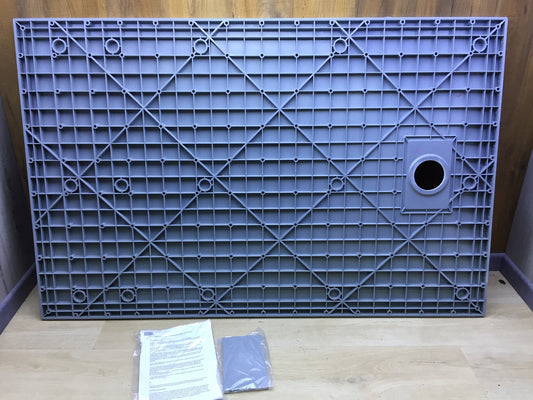 Duschwanne aus SMC 140 x 90 x 2,6 cm rechteckig grau I27303