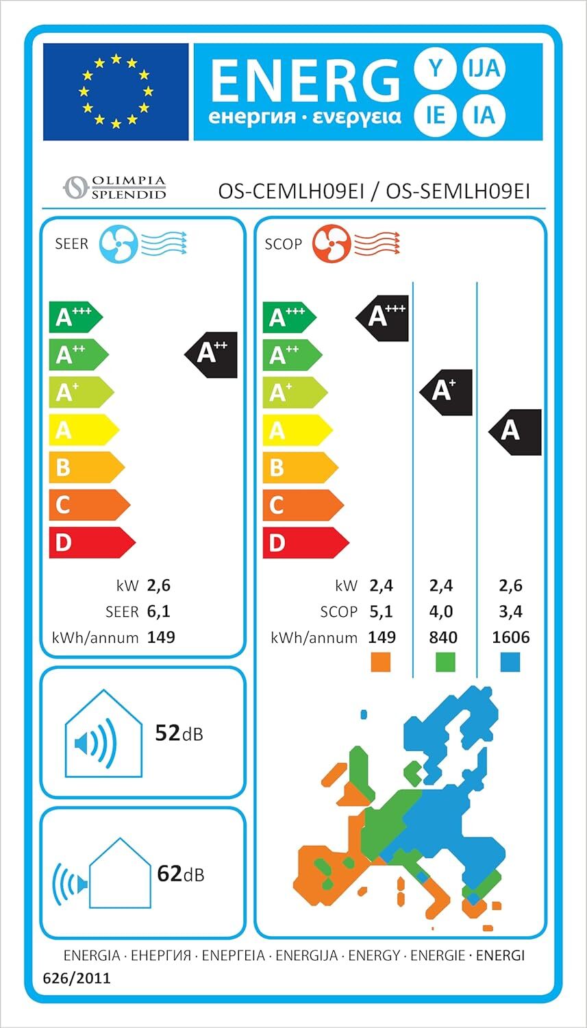 Olimpia Splendid MYSTRAL E air conditioning indoor unit OS-SEMLH09EI, EEK:A++ I28492