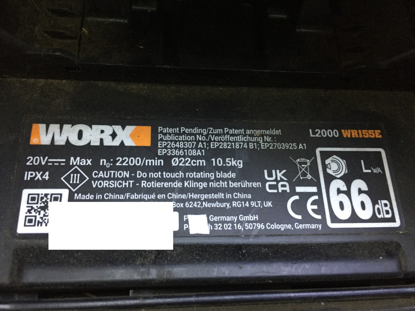 WORX Landroid L2000 WR155E robotic lawnmower, I33342