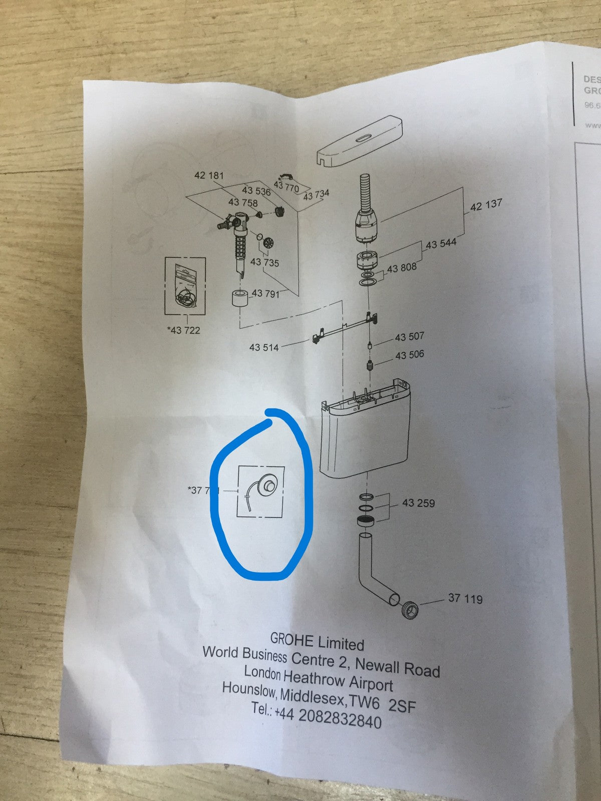 Grohe 37762SHO WC cistern, 6L, England PS bathroom furniture, I31940
