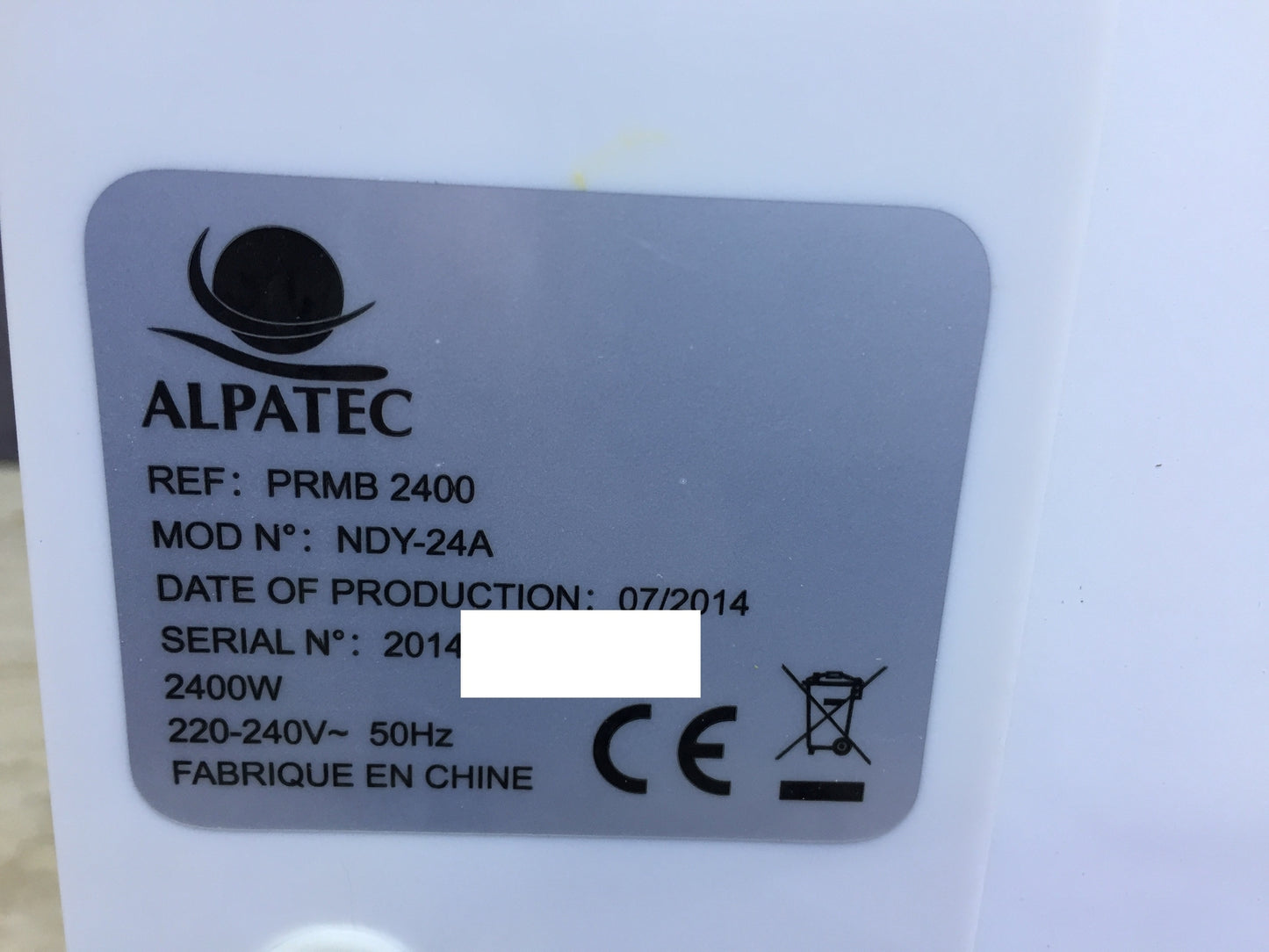 Alpatec PRMB 2400 heater 2400 W, I27756