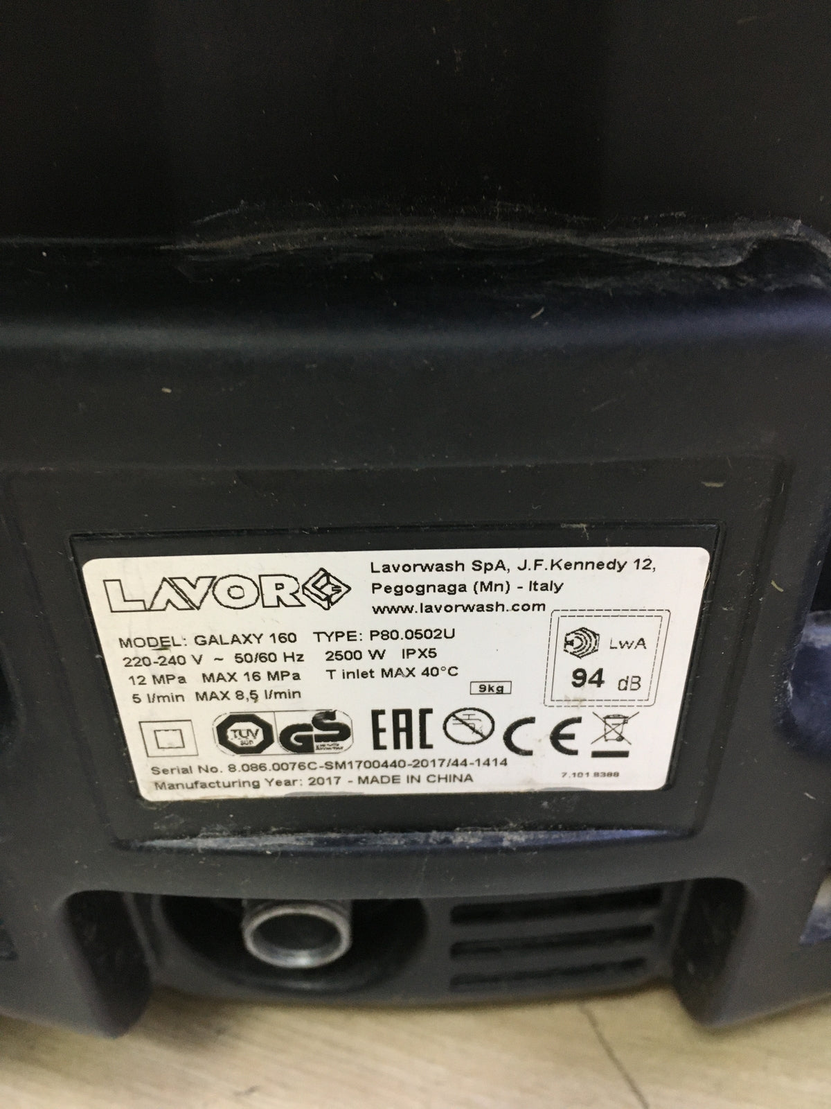 Lavor Galaxy 160 Hochdruckreiniger 160 bar 2500 W, I31266