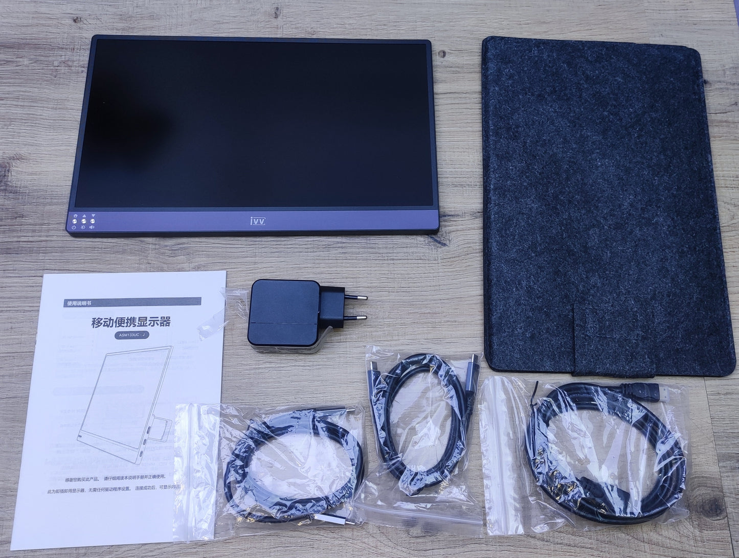 IVV Portable 4K Gaming Monitor 13.3" UHD 3840x2160 IPS USB-C HDMI Speaker