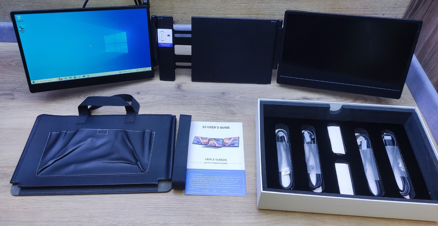Laptomo S3 Portable Monitor Extension for Laptop 14" FHD 1920x1080 HDMI USB-C