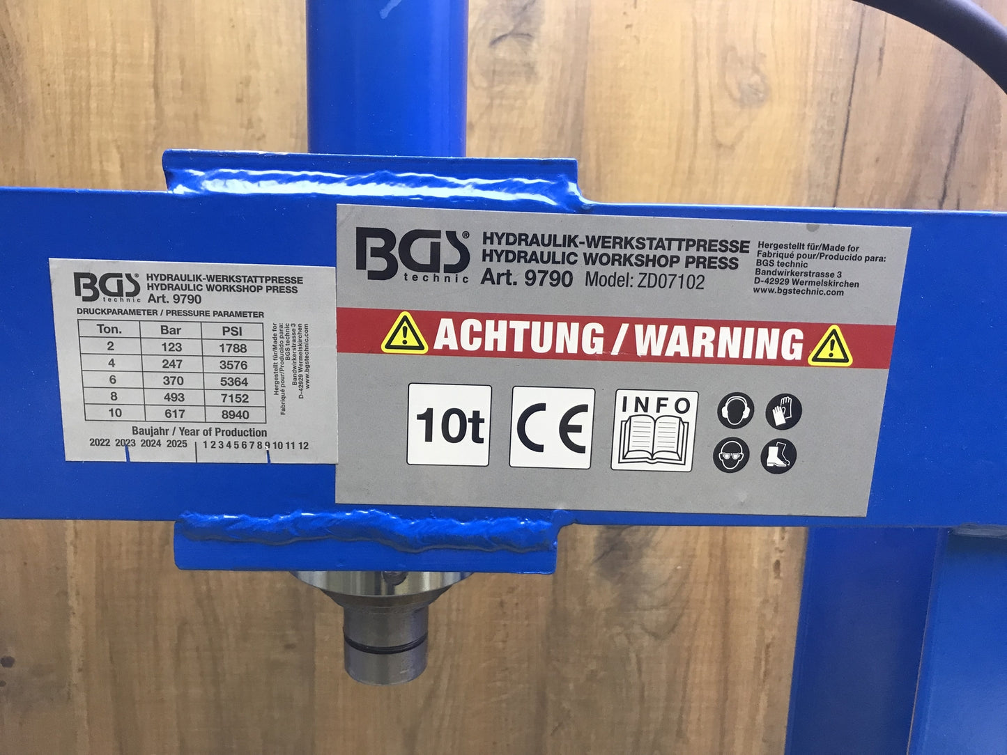 BGS 9790 Hydraulic Workshop Press 10 t, I31846