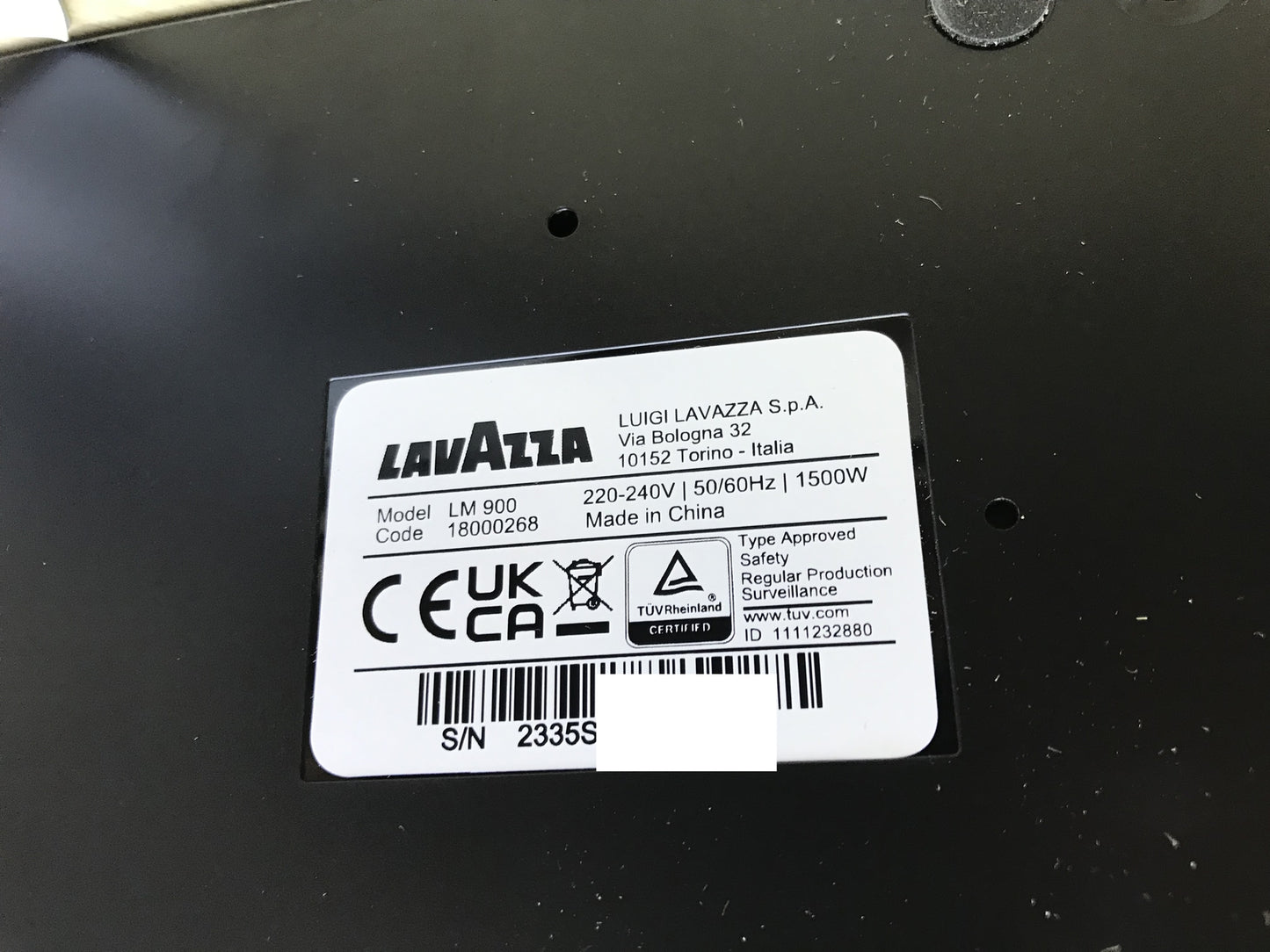 Lavazza LM 900 coffee machine, compact and quiet, 1500W, I29154