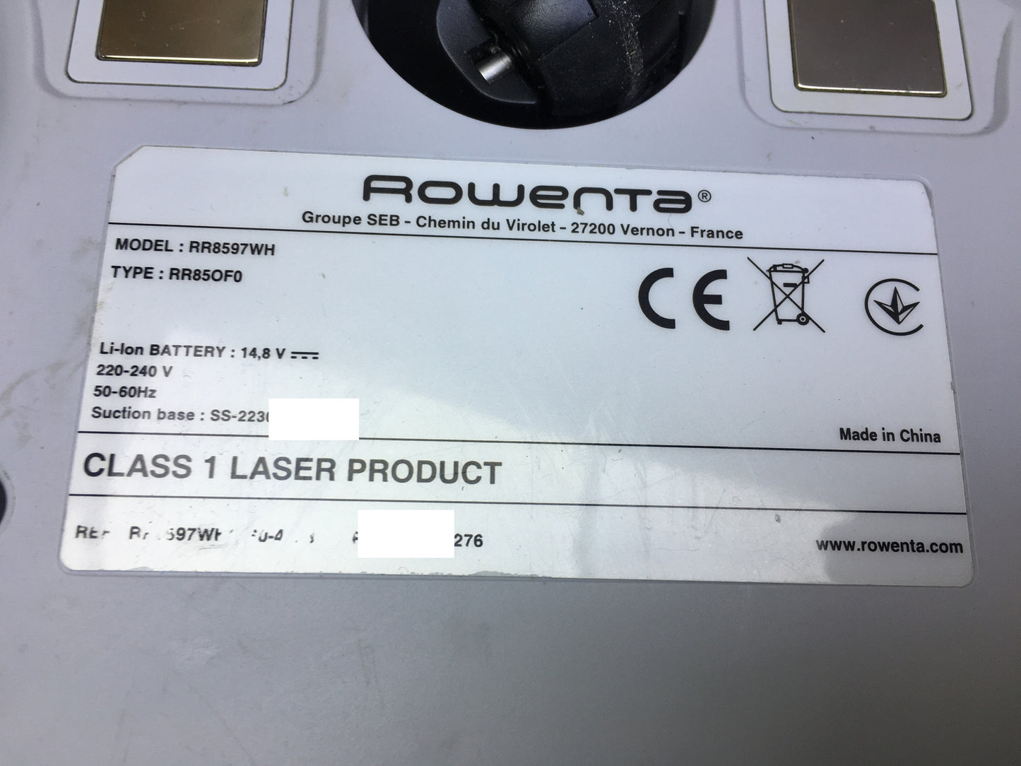 Rowenta X-PLORER Series 75 S+ Robot Vacuum Cleaner with Mop RR8597WH, I31166