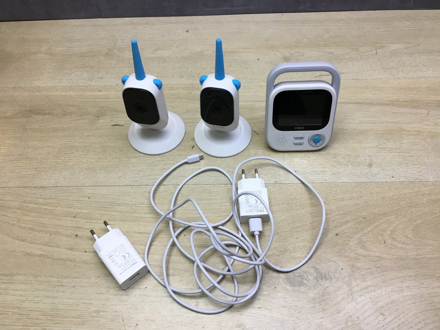 KAWA baby monitor with 2 cameras, 7.11 cm (2.8 inch) 2K HD camera, I31426