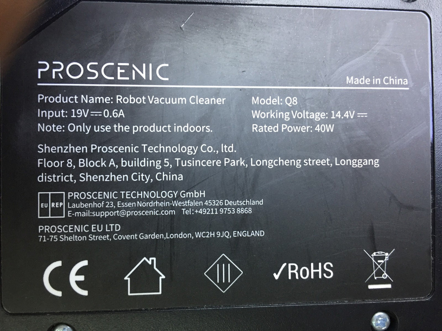 Proscenic Q8 Saugroboter mit Wischfunktion 5000Pa 200min, I33031