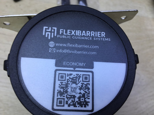 FLEXIBARRIER Absperrständer 2-er Set, Krom -ECOLINE- 2m, I28455