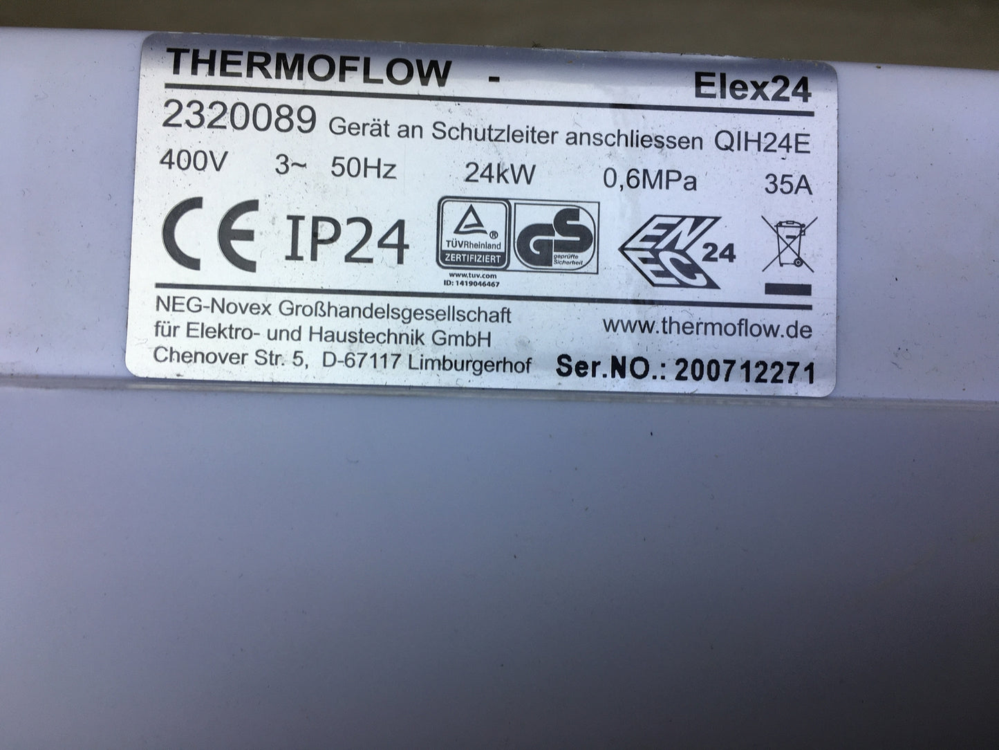 Thermoflow Elex 24 Elektro-Durchlauferhitzer, 400 V, EEK: A, I31248