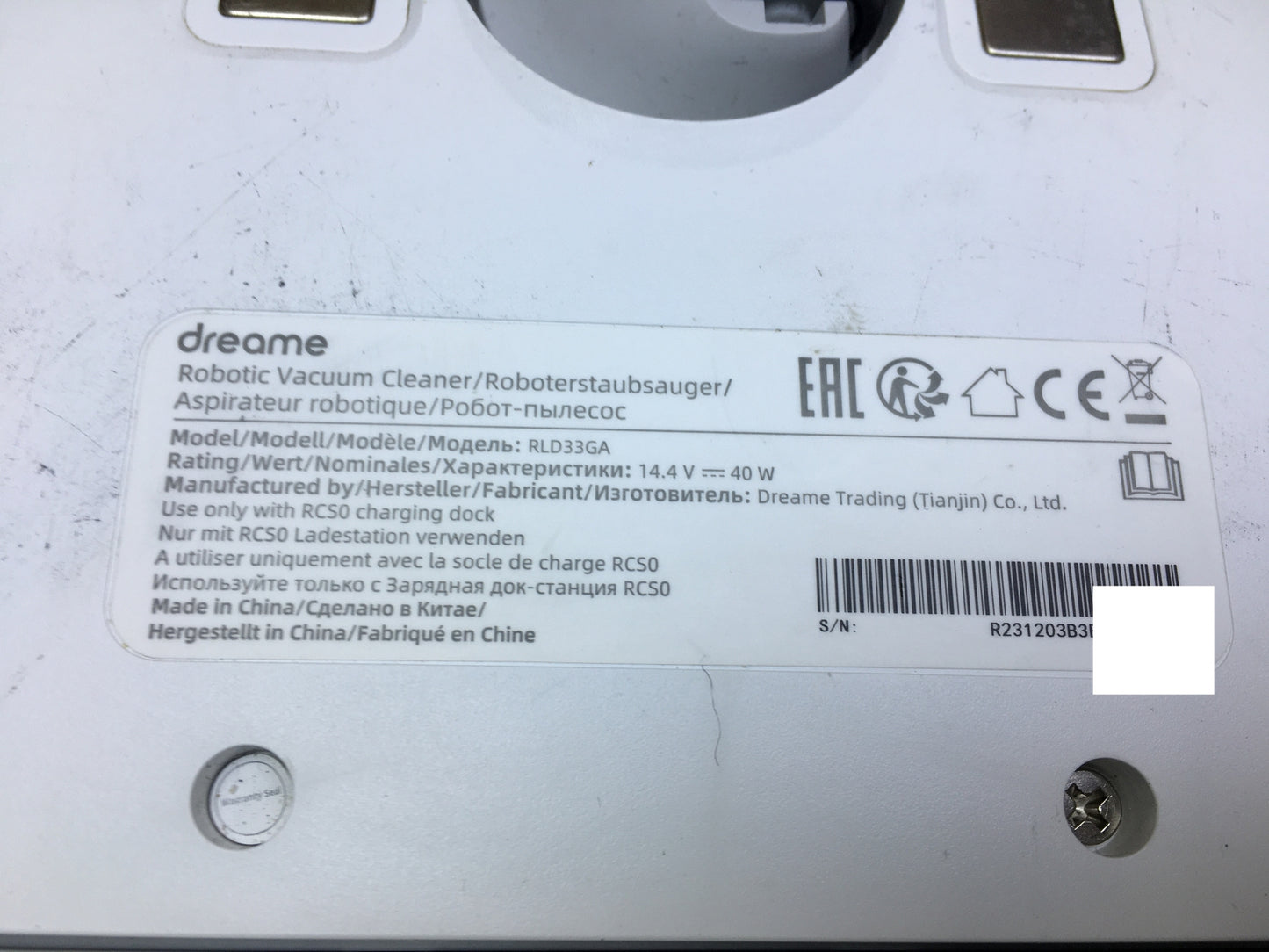 Dreame D9 Max robot vacuum cleaner with mop function RLD33GA, white, I31147