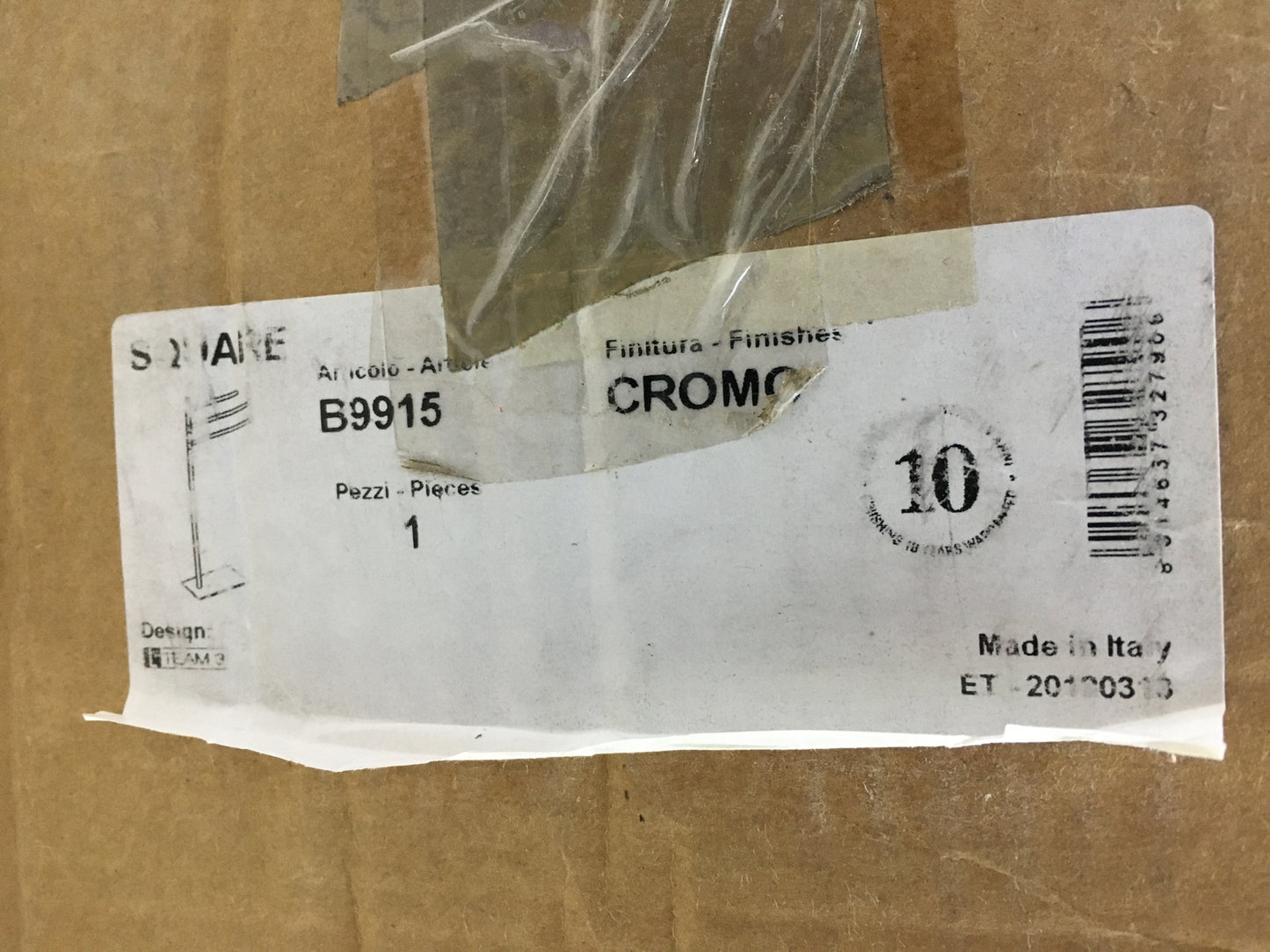Colombo Design Square B9915 towel rail with 3 brackets, I31262