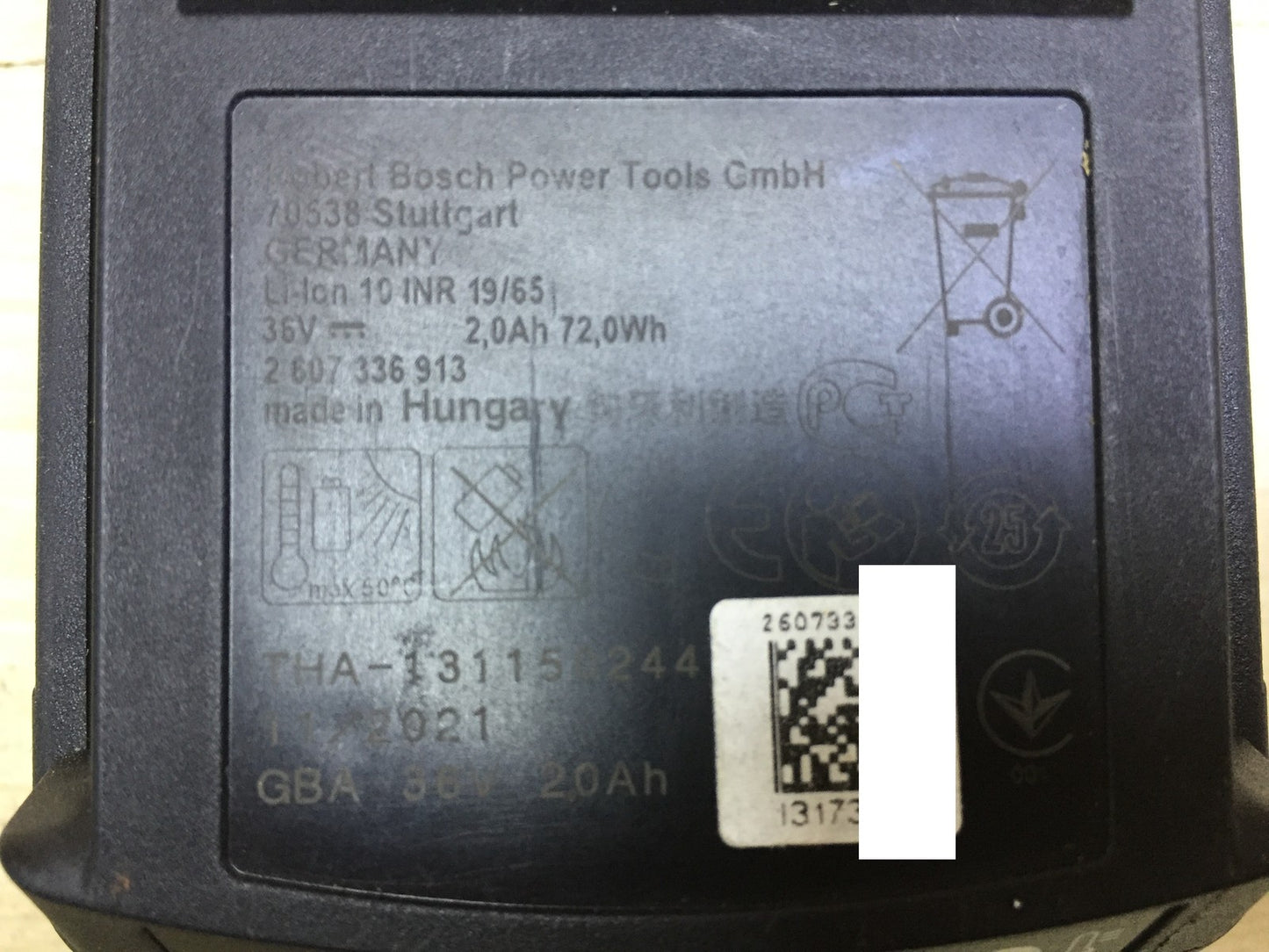Bosch replacement battery GBA 36 V Li 2.0 Ah, I33124