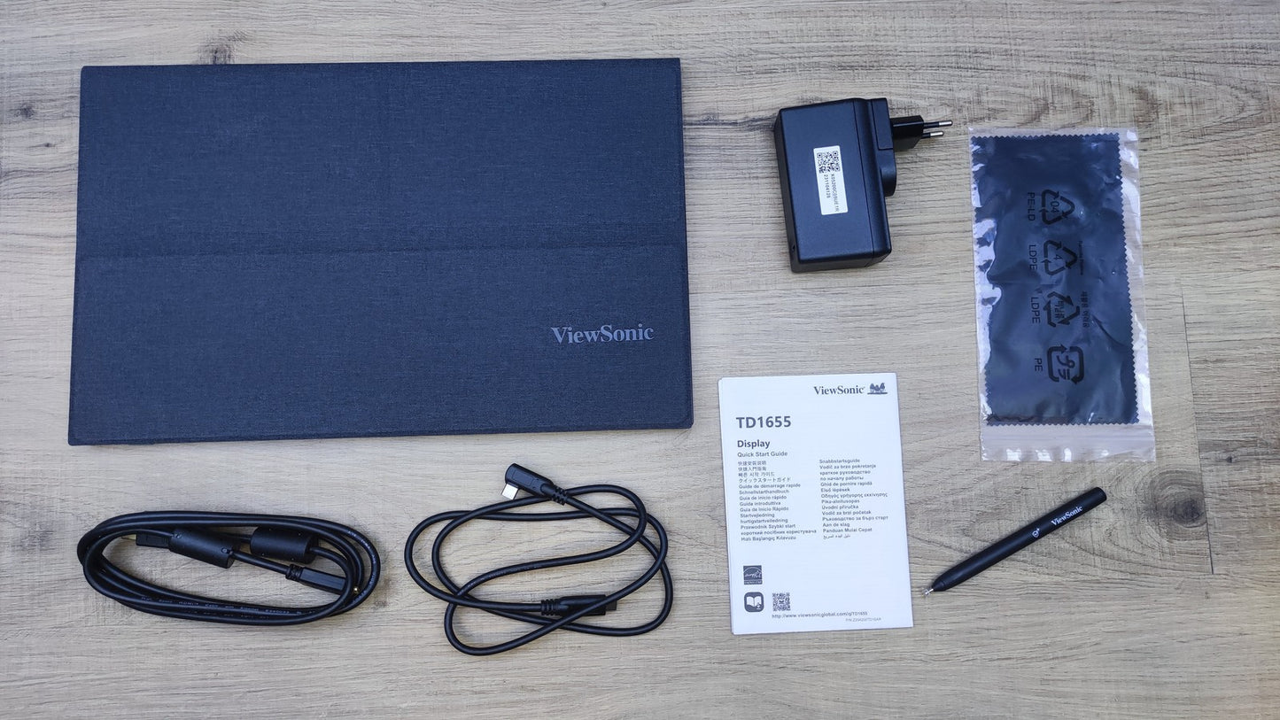 ViewSonic TD1655 Portabler Touch Monitor (VS18170) 15,6" FHD 1920x1080 IPS USB-C