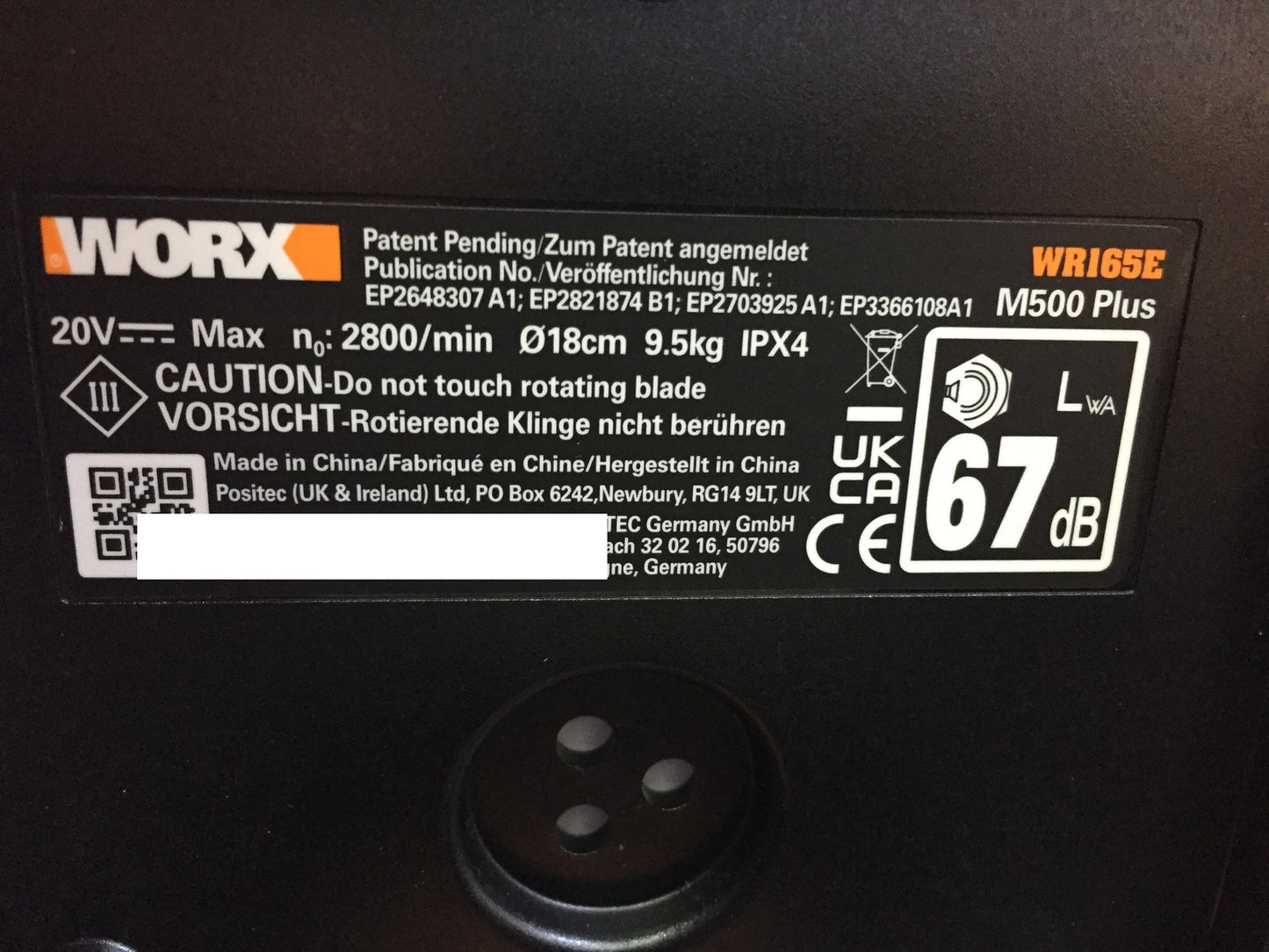 WORX Landroid M500 PLUS WR165E Mähroboter bis 500 qm mit WLAN, Bluetooth, I33980