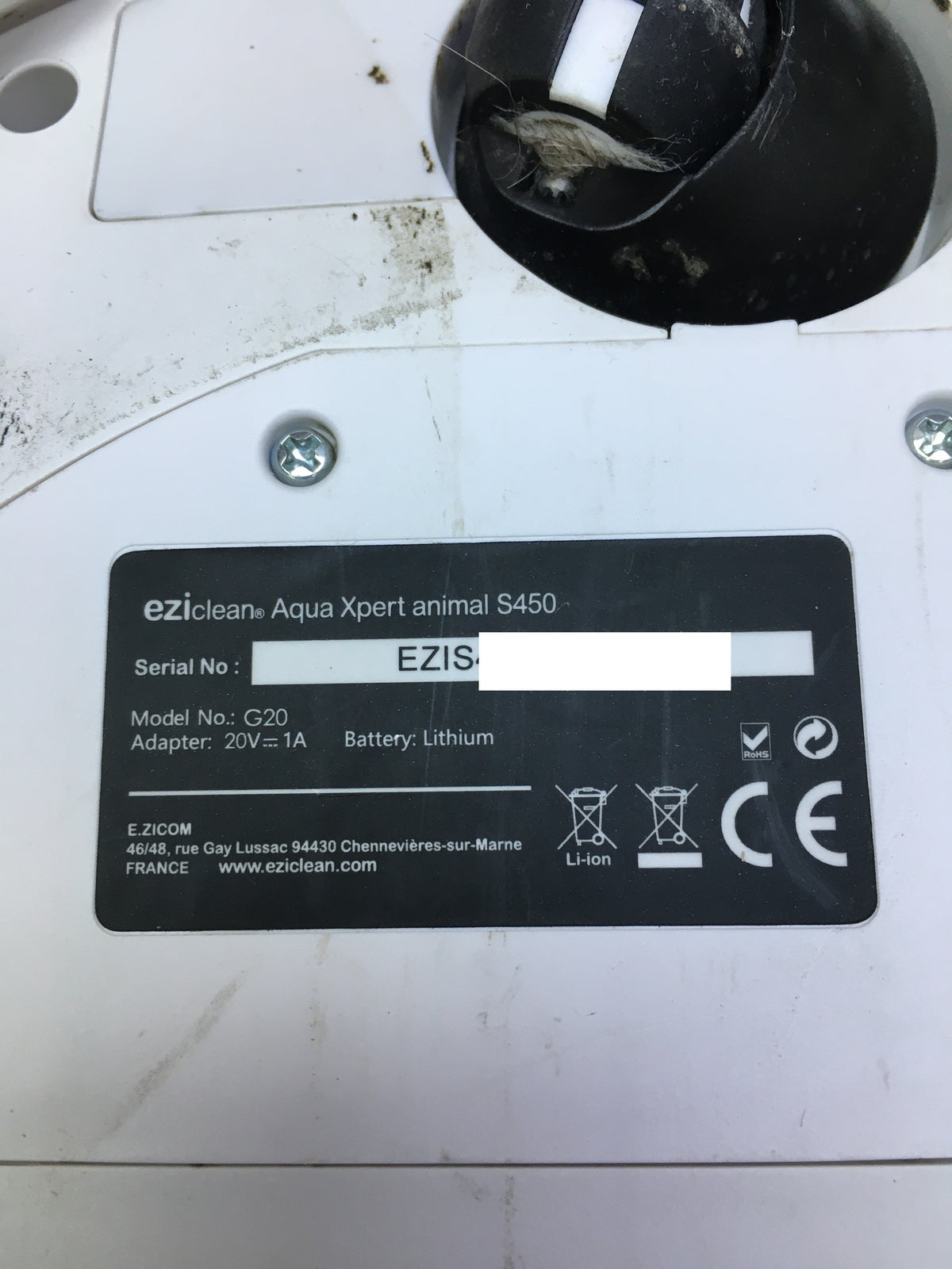 EZICLEAN Aqua Xpert animal S450 robot vacuum cleaner with mop function, I29617