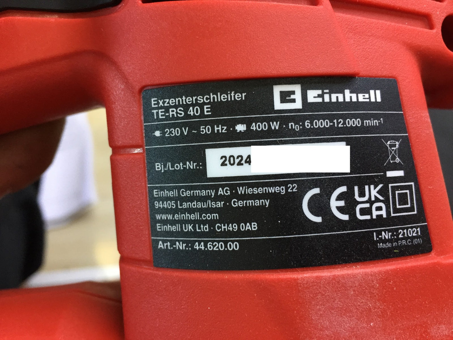 Einhell TE-RS 40 E Electric Random Orbital Sander 4462000, I33001