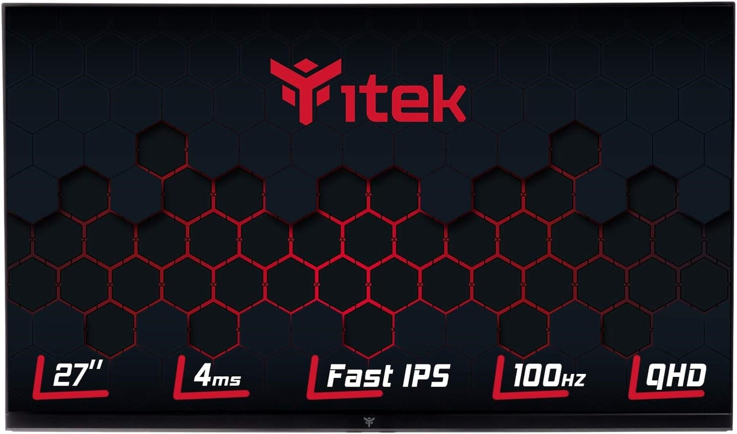 iTek GGF ITMF27I105QHD Monitor 27" WQHD 2560x1440 HDR NVIDIA G-Sync 100Hz 4ms