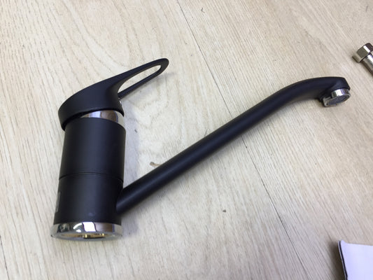 EISL Spültischarmatur SPEED, Wasserhahn Küche Chrom/Schwarz, I26252