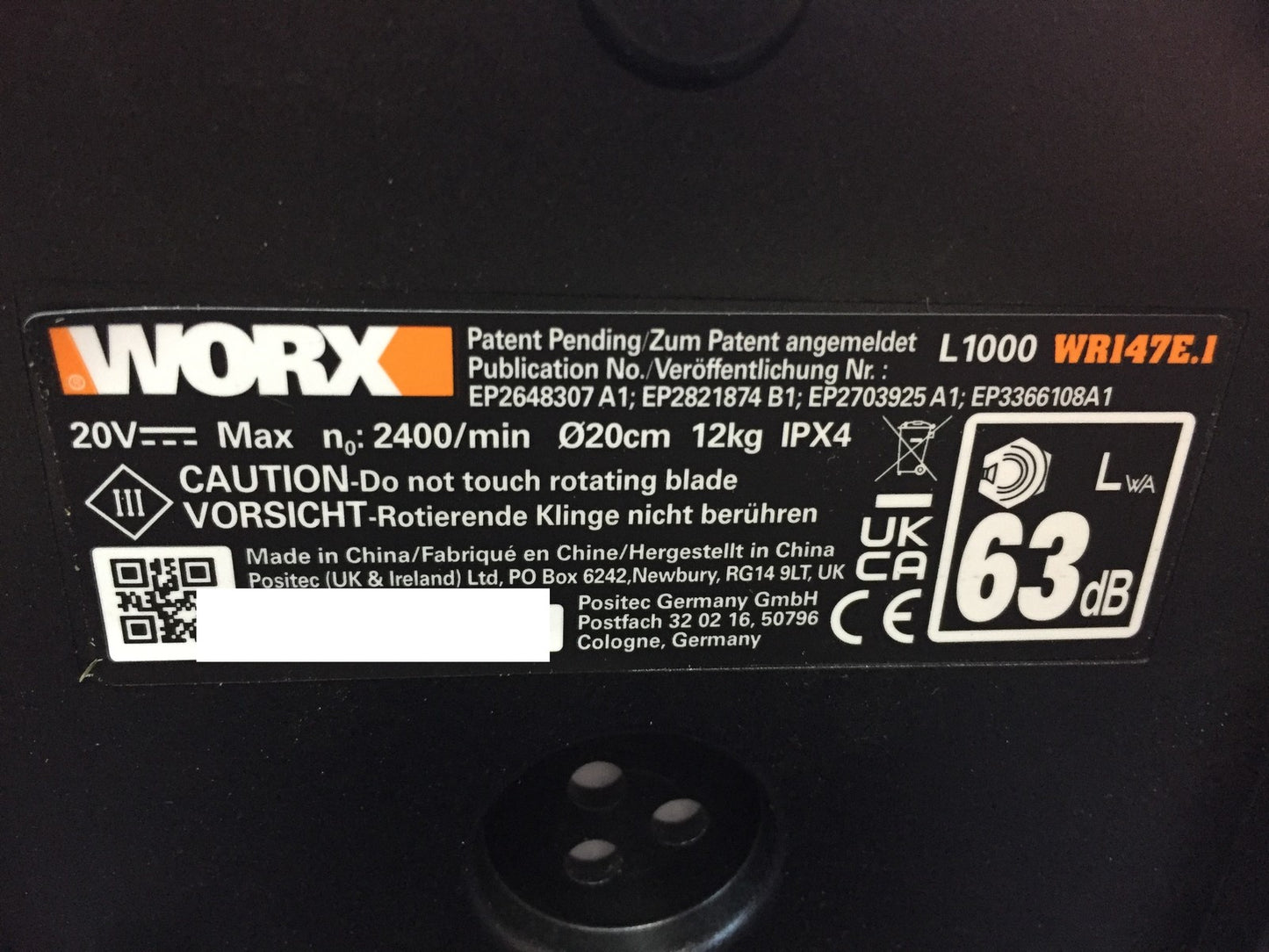WORX WR147E.1 Landroid PLUS robotic lawnmower L1000 up to 1000m², I33543