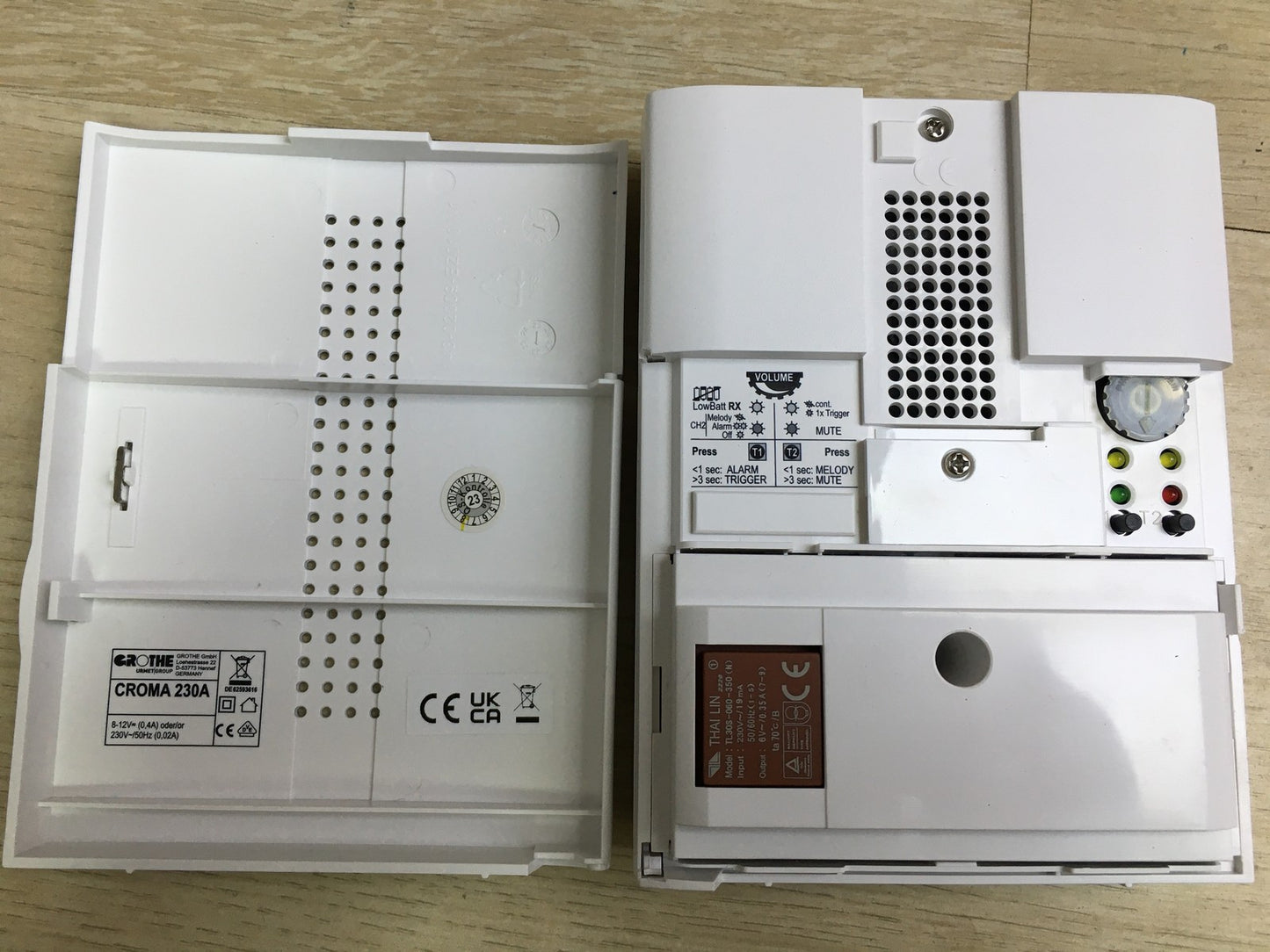 Grothe elektronischer Gong 18 Sounds, 230 V mit 8-12 V, Croma 230, I33456