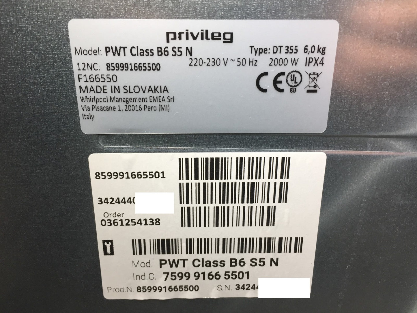 Privileg PWT Class B6 S5 N Waschmaschine Toplader,1200 Up, 6 k, EEK:B, I34412