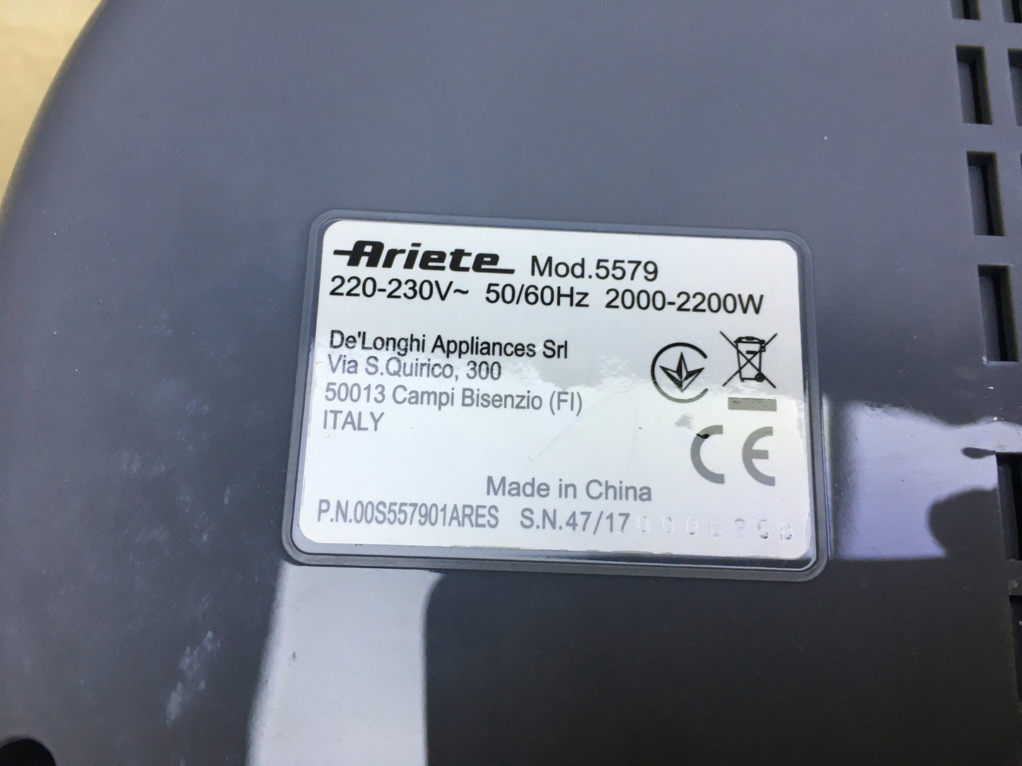 Ariete 5579 steam ironing station STIROMATIC SILVER LINE, I30622