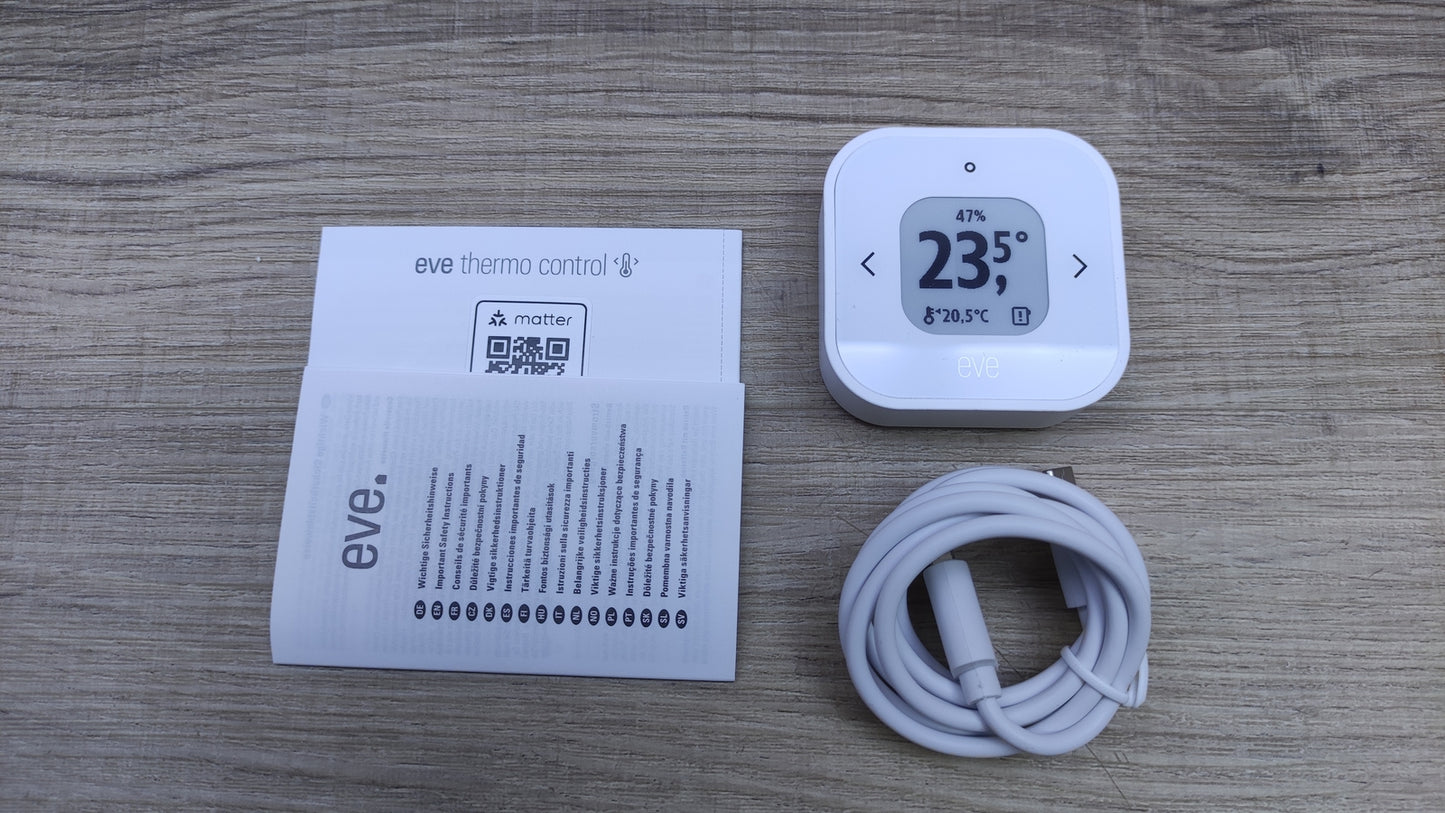Eve Thermo Control (Matter) temperature sensor and controller 20ECK9901, I32549