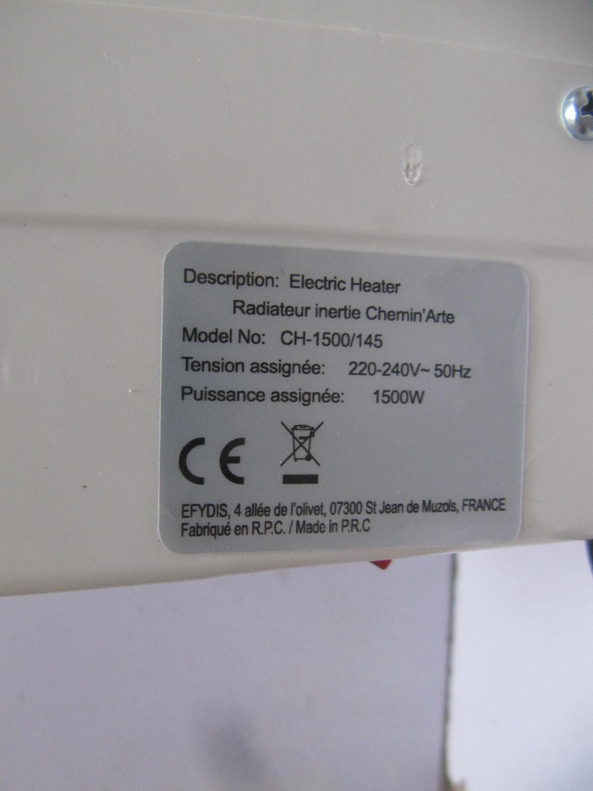 Chemin 'Arte 145 Heizkörper, Keramik, 1500 W, weiß, I02144