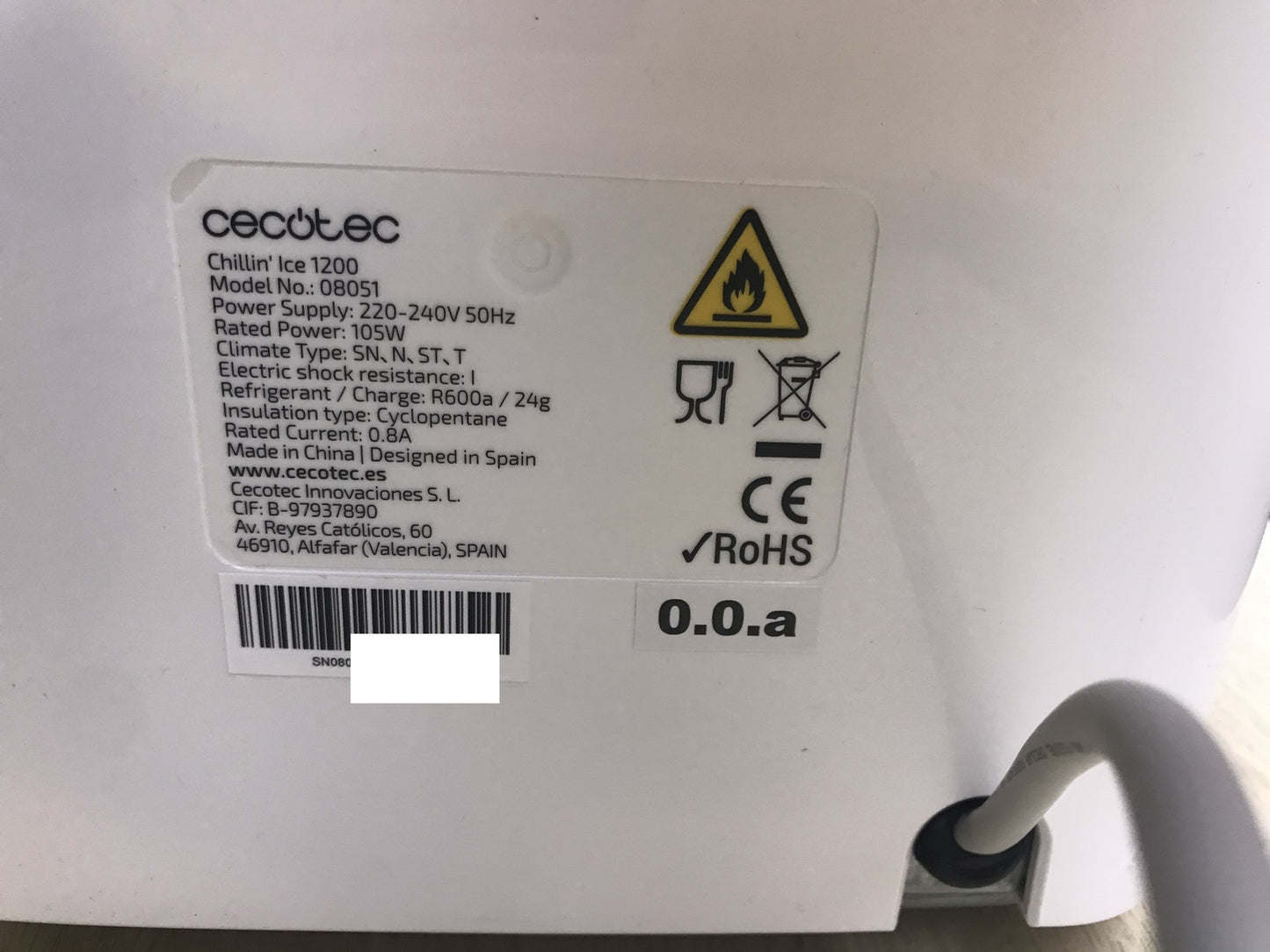 Cecotec Chillin' Ice 1200 ice cream maker (08051), 105W, I28963
