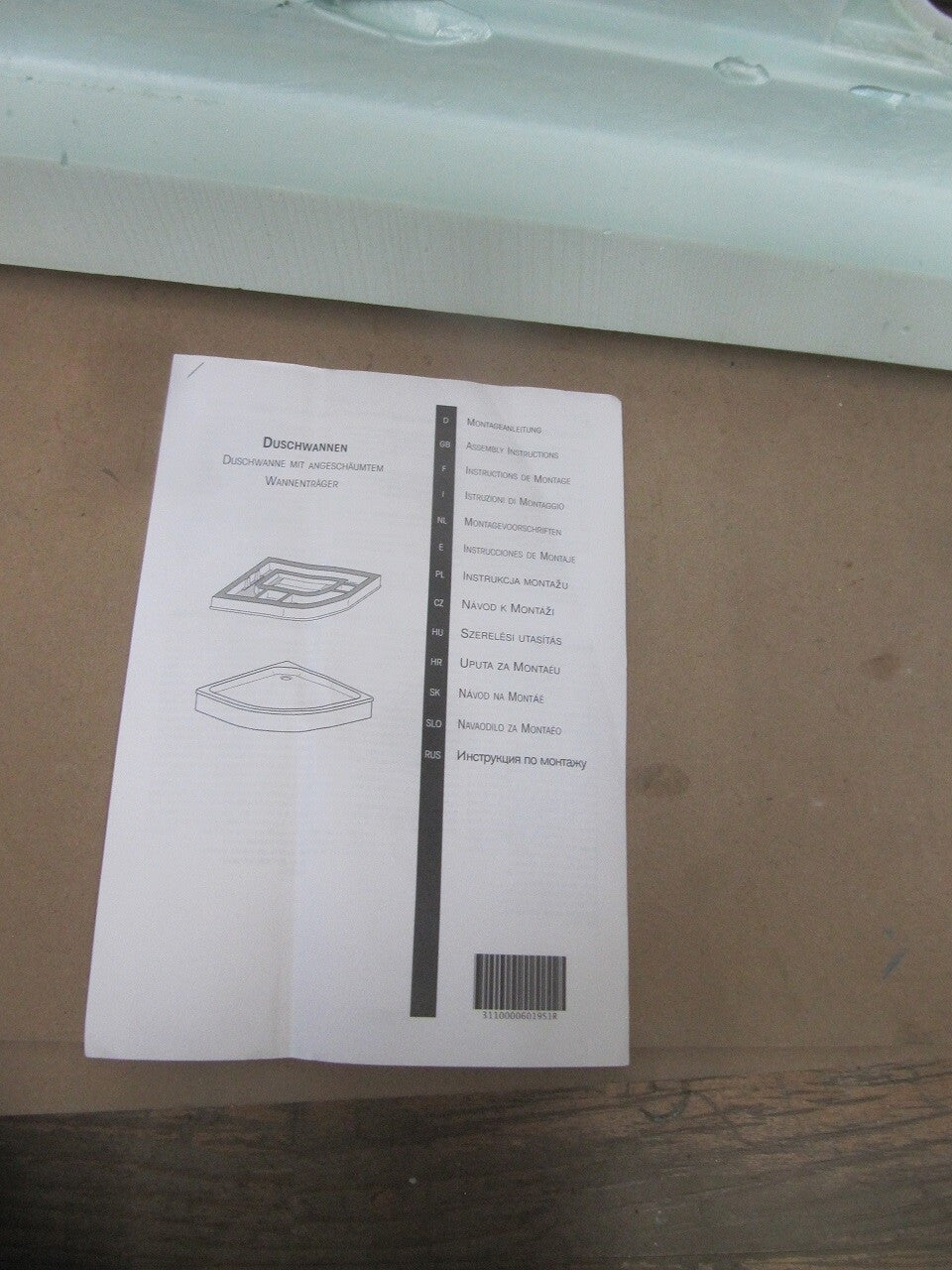 Dusar Domo de Luxe Rundduschwanne AS-RUDW/F 890 x 890 x 150 mm Y10136