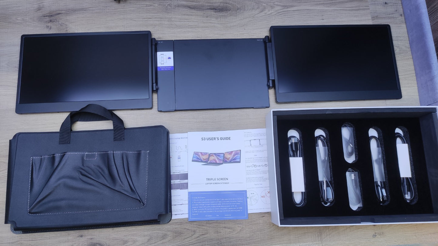 Laptomo S3 Portable Monitor Erweiterung für Laptop 14" FHD 1920x1080 HDMI USB-C