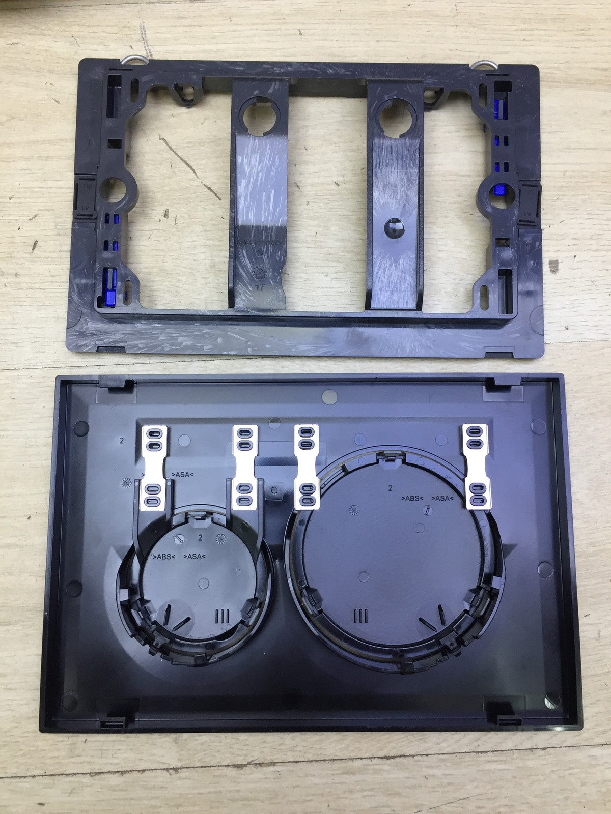 Geberit 115.882.DW.1 actuator plate for 2 flushes, black/matt, I33320