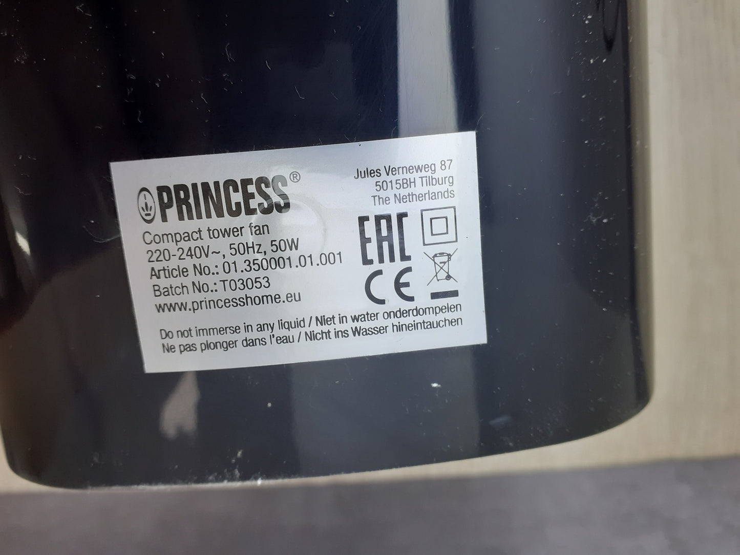 Princess 350001 Turmventilator 3 Betriebsarten, mit Fernbedienung, I17210