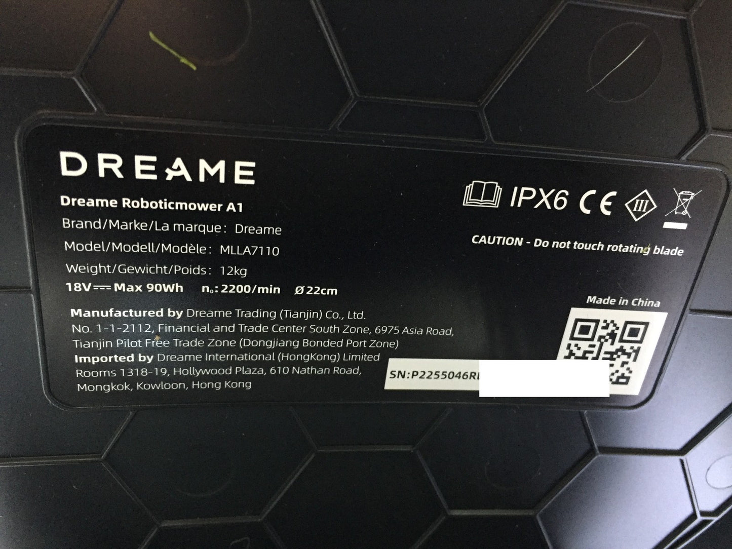 DREAME Intelligent Robotic Lawnmower A1 (MLLA7110), I33465