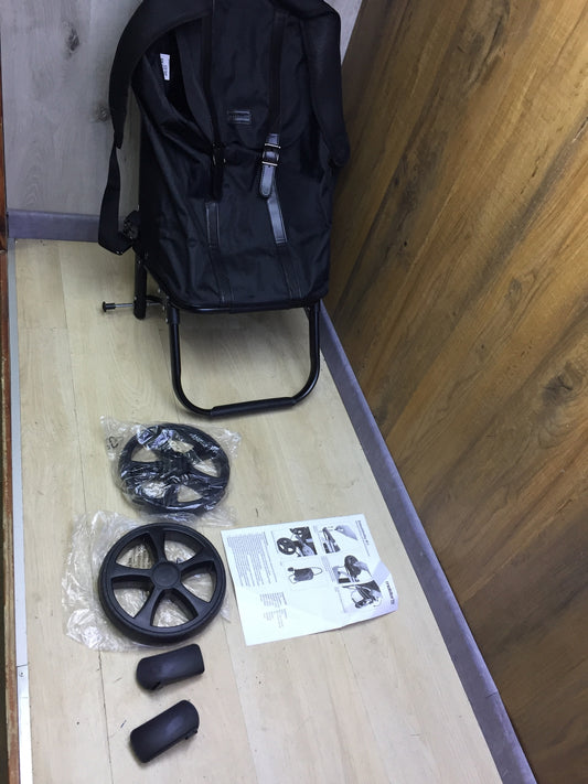 Meister Einkaufstrolley & -rucksack 45 L (6816850), Black Edition, I32380