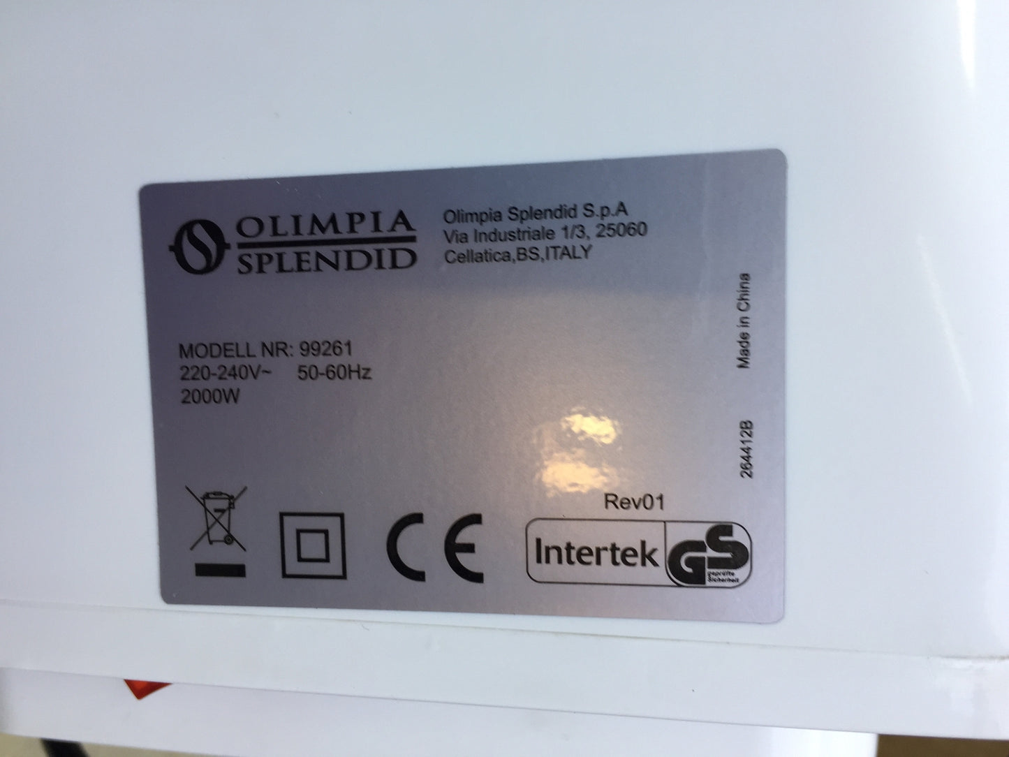 Olimpia Splendid 99261 Caldo Up T ceramic wall heater 2000 W, I30983