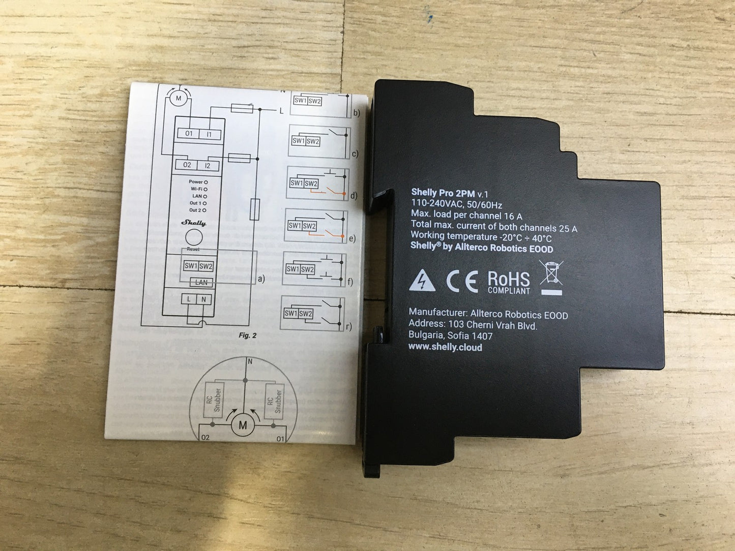 Shelly Pro 2PM WiFi, LAN & Bluetooth 2 Channel Smart Relay Switch, I33372