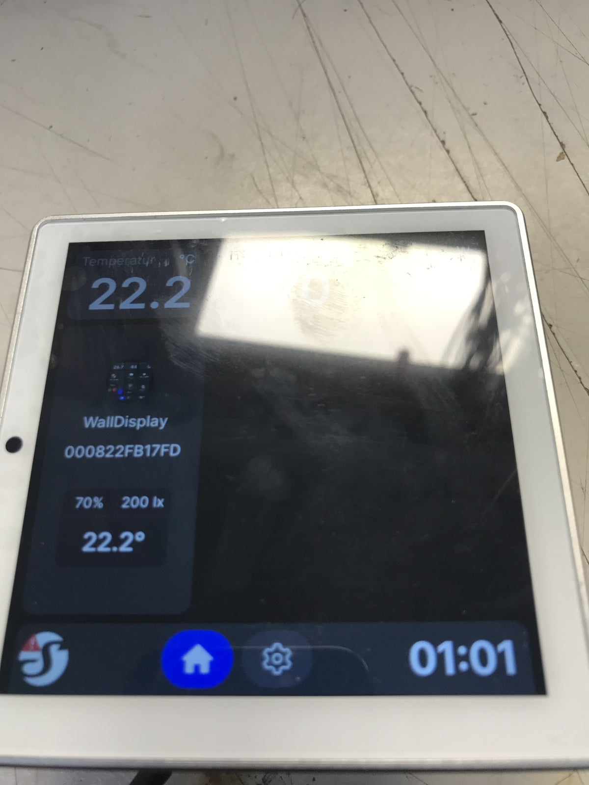Shelly Wall Display White + Blu H&T Sensor, WiFi Smart Home, I32860