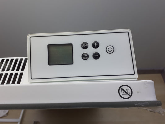 Carrera Handtuchheizkörper Heizgerät Glas LCD 1000 W weiß, I31488