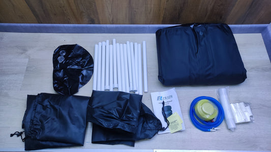 Ezcasch Outdoor Eisbaden Aufblasbare Badewanne (∅75x75cm) Faltbar, I30384