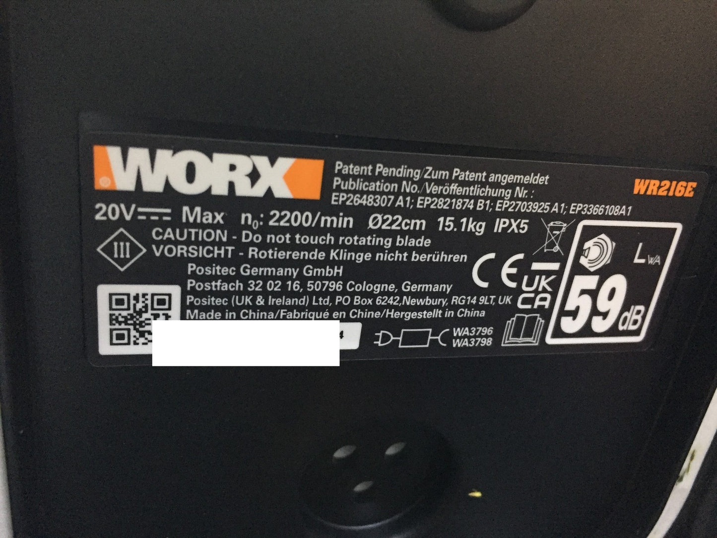 Worx Landroid Vision L1600 Mähroboter WR216E, für Gärten bis 1600qm, I34129