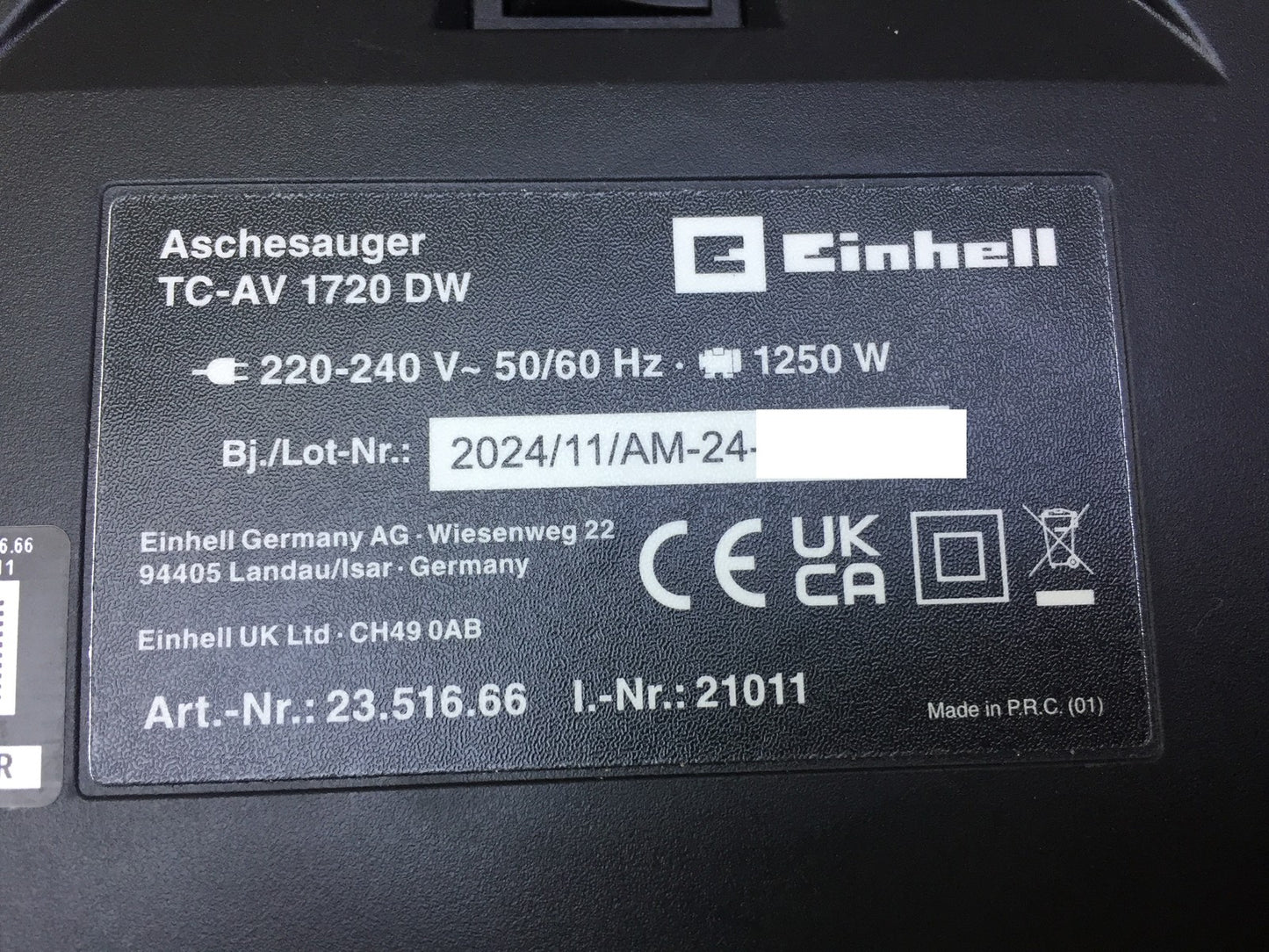 Einhell TC-AV 1720 DW Aschesauger 1250W 20l (2351666), I33505