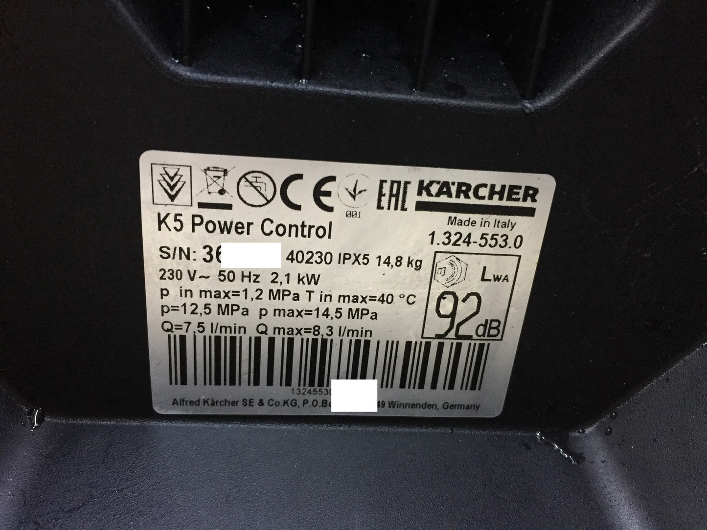 Kärcher Hochdruckreiniger K 5 Power Control Home (1.324-553.0), I33866