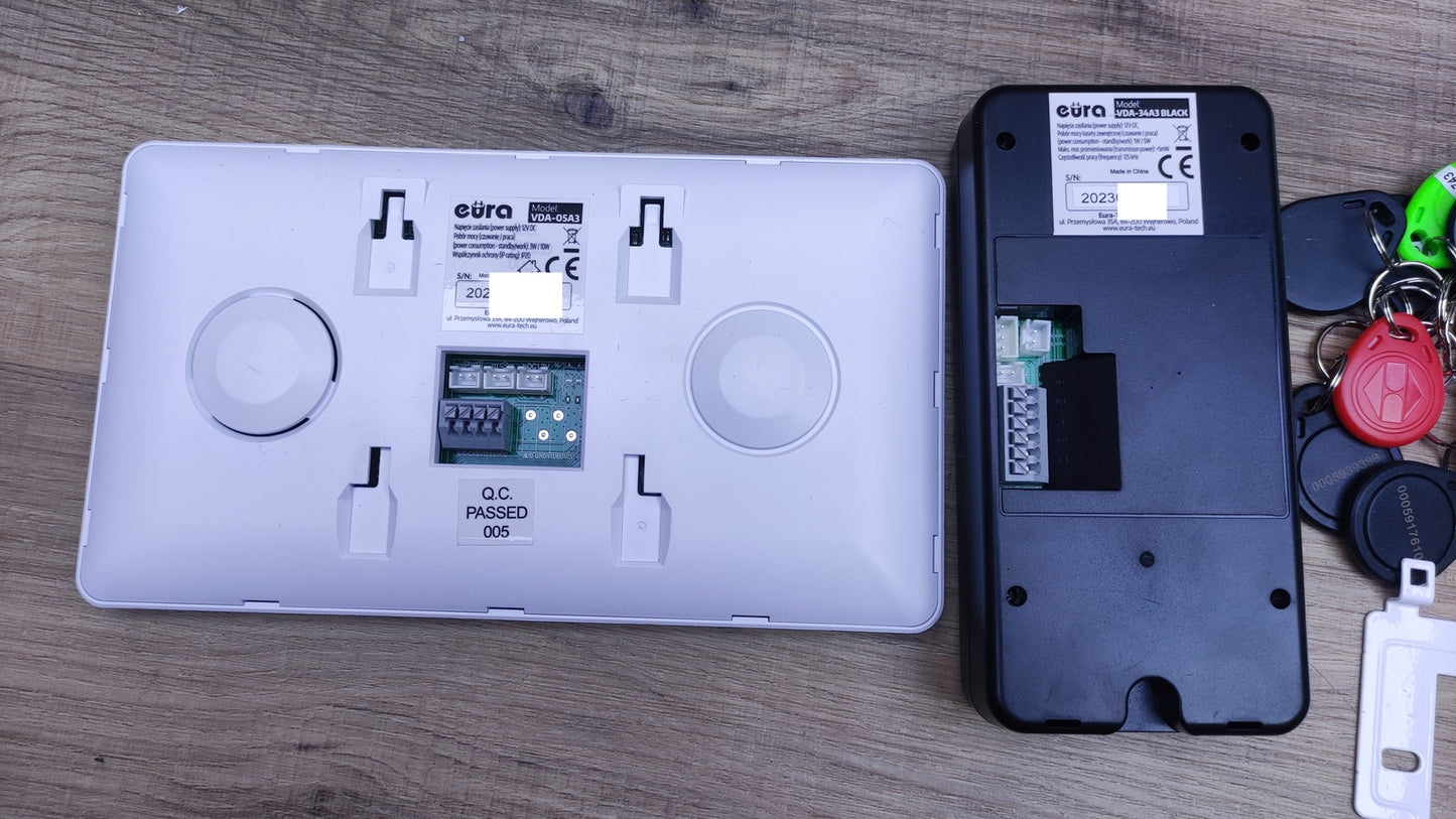 EURA VDP-76A3 Alpha video door intercom, 7-inch color monitor, RFID, I30655